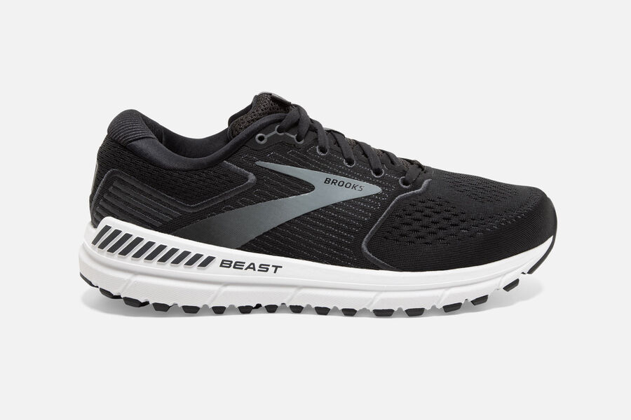 Brooks Beast '20 Road Running Shoes - Mens - Black/Grey - OB2689517